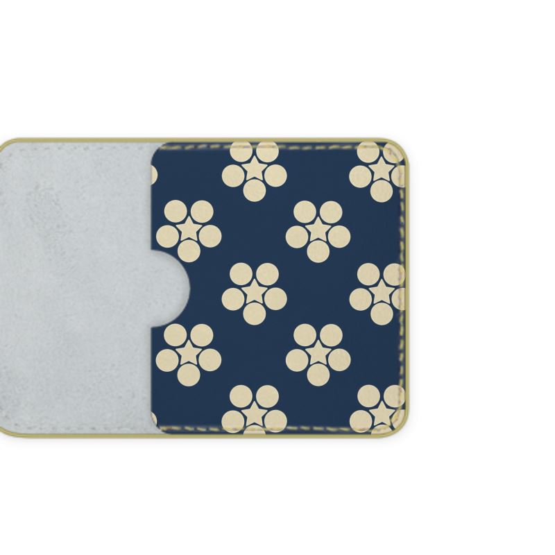 Mahommedan Chinese Daisies Leather Card Case