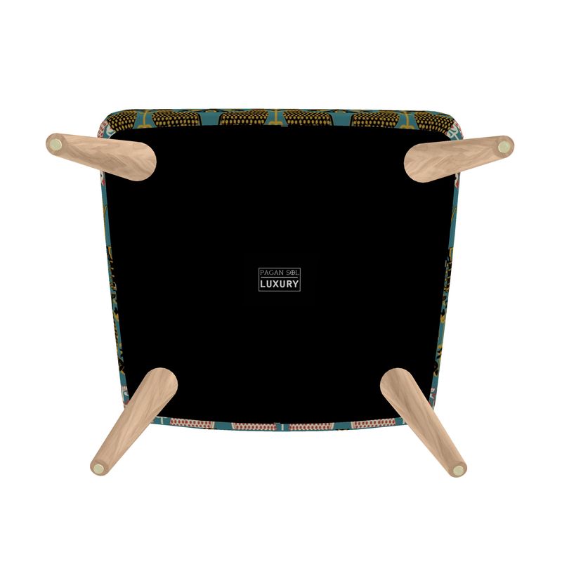 Courtly Beasts Velour Occasional Chair Medieval Animal Pattern