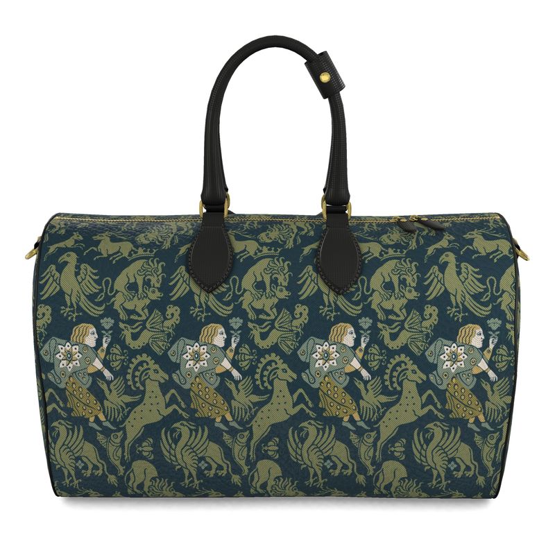 Verdant Bestiary Leather Duffel Bag