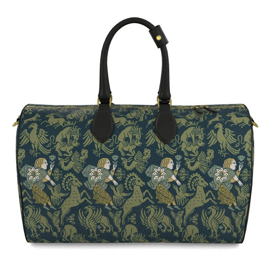 Verdant Bestiary Leather Duffel Bag