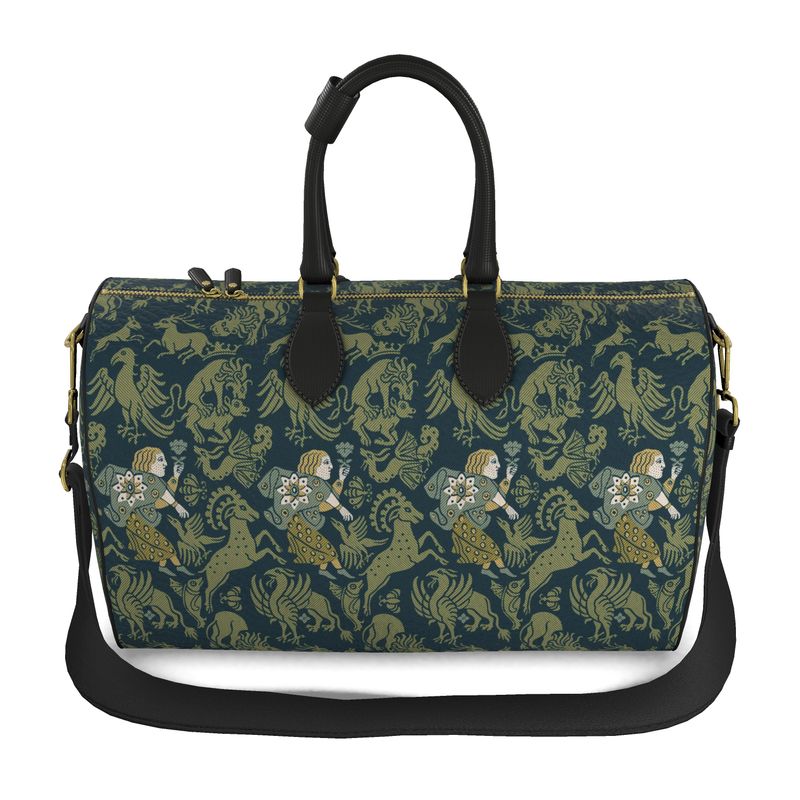 Verdant Bestiary Leather Duffel Bag