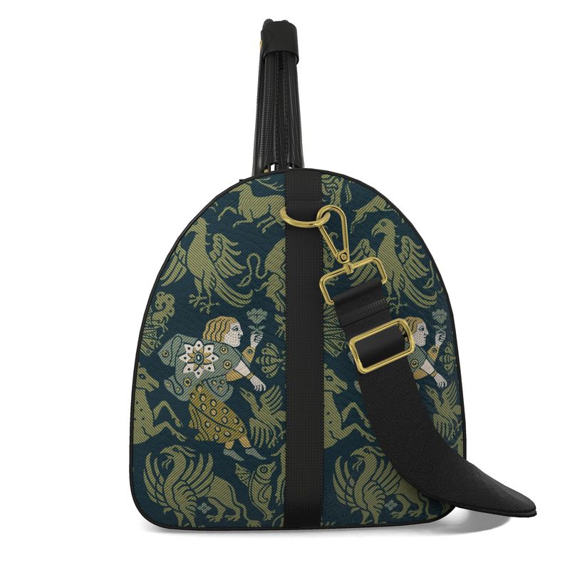 Verdant Bestiary Leather Duffel Bag