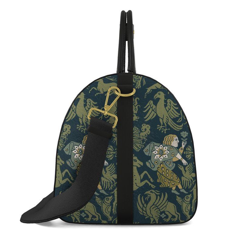 Verdant Bestiary Leather Duffel Bag