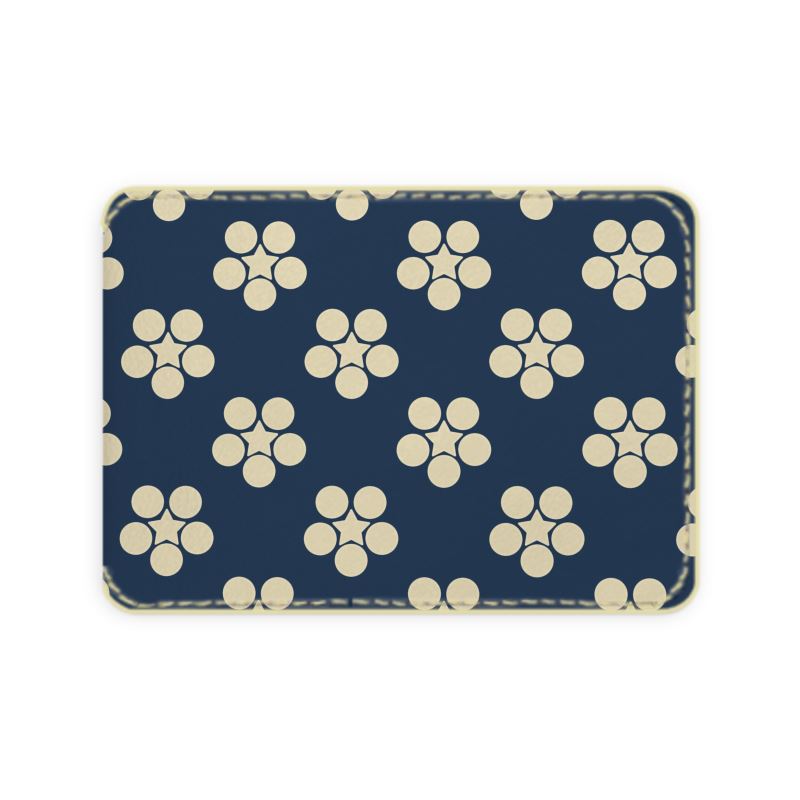 Mahommedan Chinese Daisies Leather Card Case