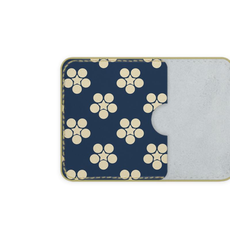 Mahommedan Chinese Daisies Leather Card Case