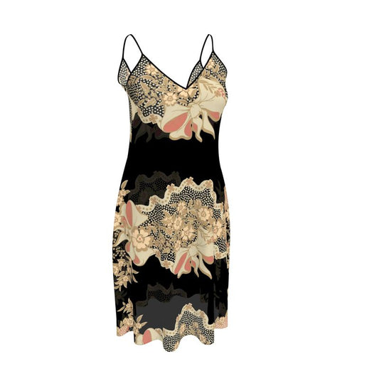 French Floral Sleeveless Midi Dress