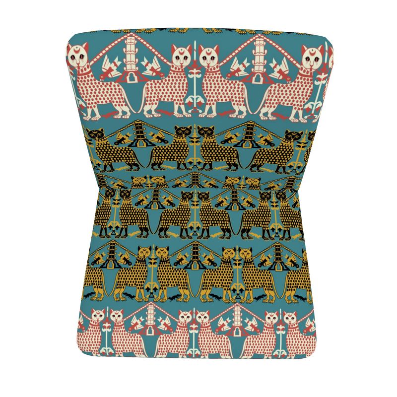 Courtly Beasts Velour Occasional Chair Medieval Animal Pattern