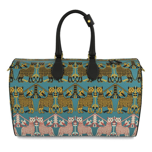 Courtly Beasts Leather Duffel Bag