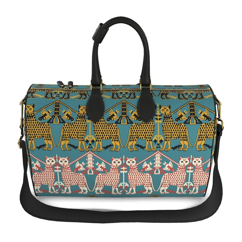 Courtly Beasts Leather Duffel Bag