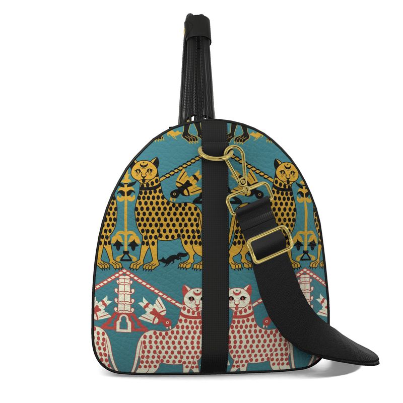 Courtly Beasts Leather Duffel Bag