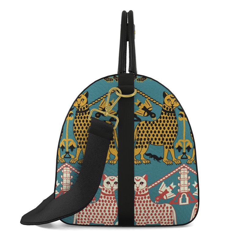 Courtly Beasts Leather Duffel Bag