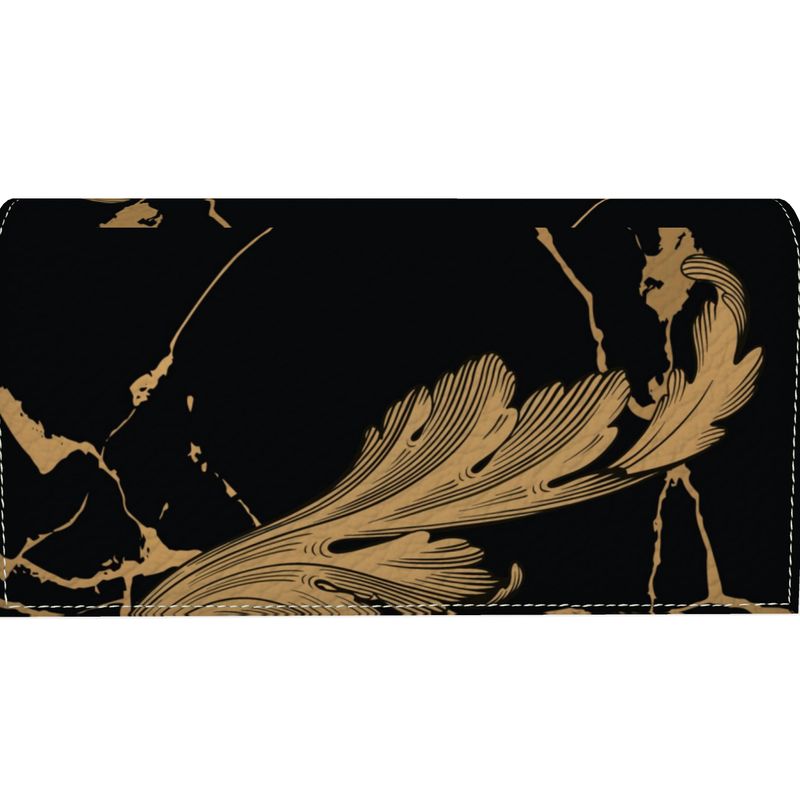 Terracotta Scroll & Marbled Black Kenway Evening Bag