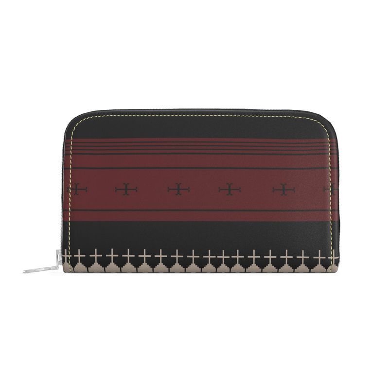 Timeless Trails Crimson Path Leather Zip Wallet