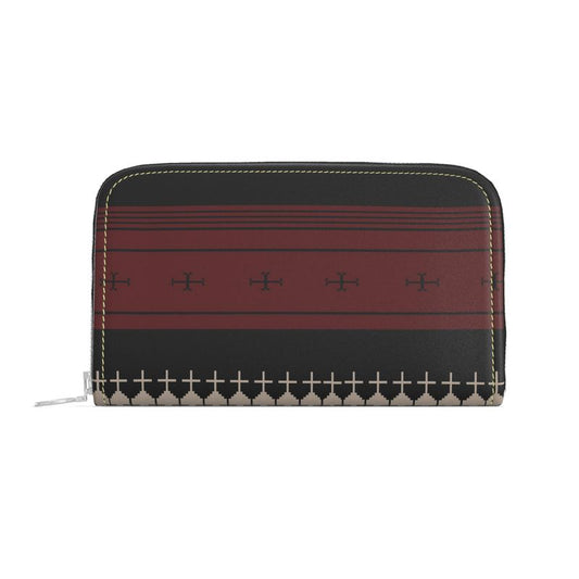 Timeless Trails Crimson Path Leather Zip Wallet