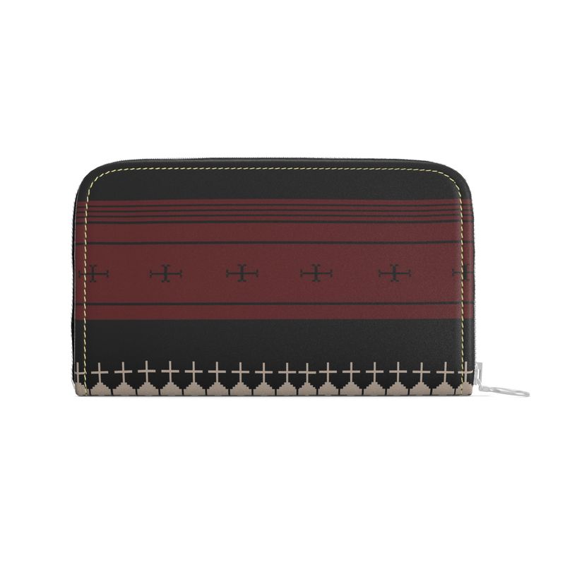 Timeless Trails Crimson Path Leather Zip Wallet