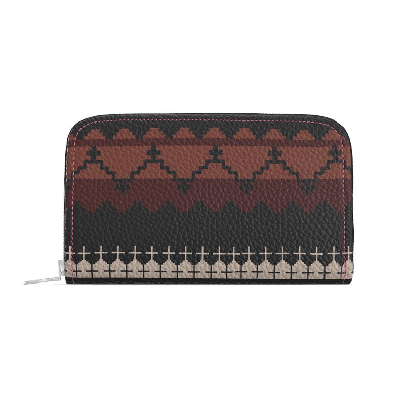 Timeless Trails Desert Rhythm Leather Zip Wallet