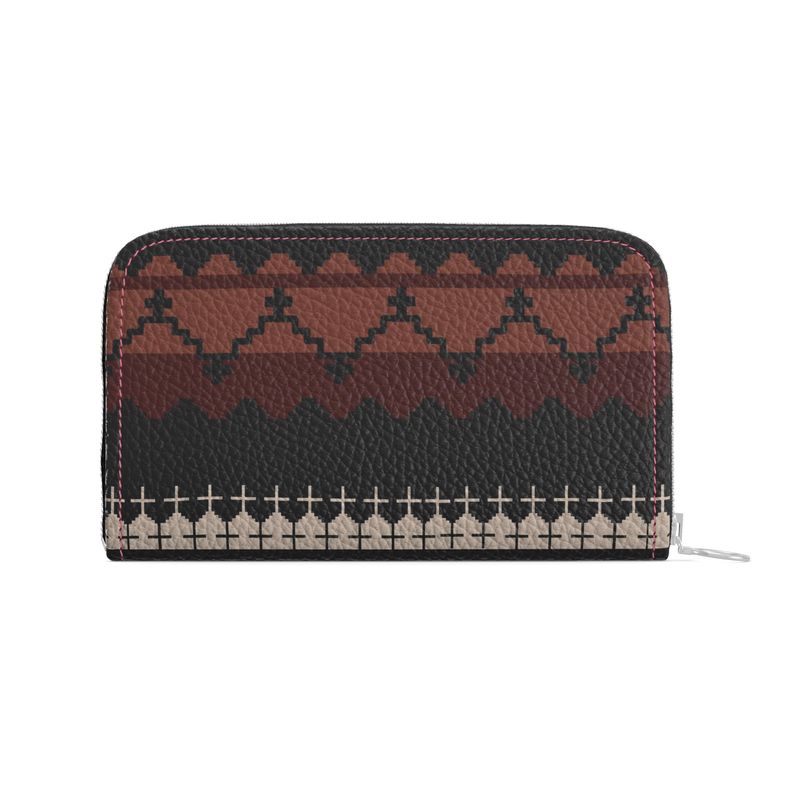 Timeless Trails Desert Rhythm Leather Zip Wallet
