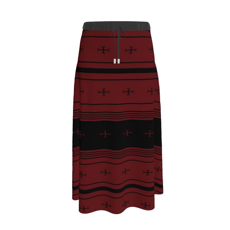Timeless Trails Crimson Path Maxi Skirt