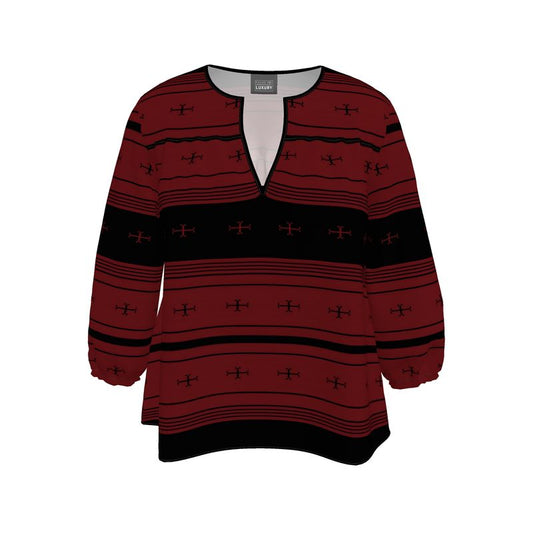 Timeless Trails Crimson Path Womens Blouse