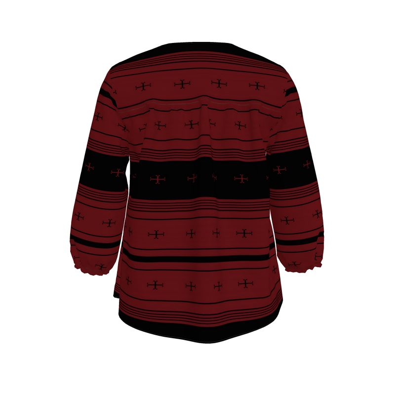 Timeless Trails Crimson Path Womens Blouse