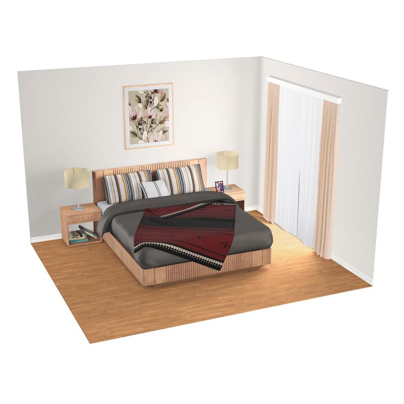 Timeless Trails Crimson Path Non Fray Blanket