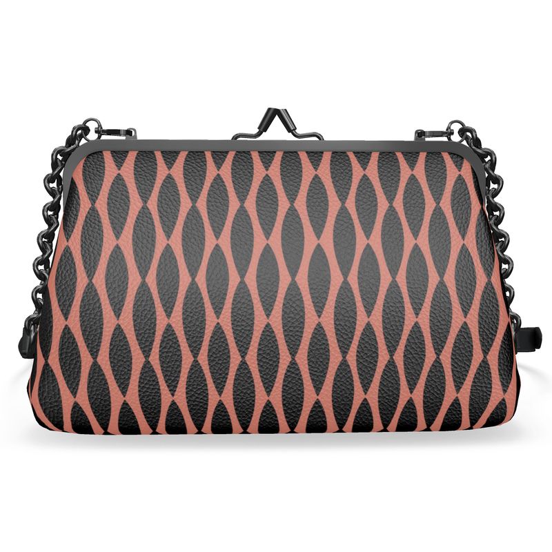 Louis XVI Lattice Leather Flat Frame Bag
