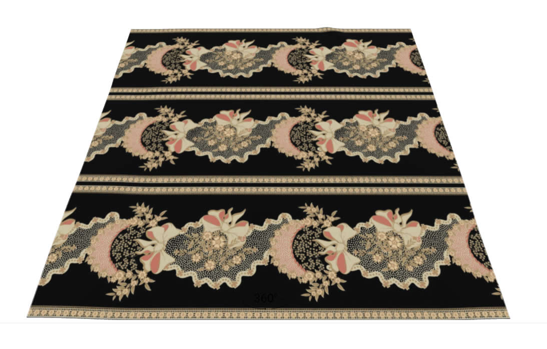 French Boho Black Floral Louis XVI Coquette Aesthetic Scarf Wrap or Shawl