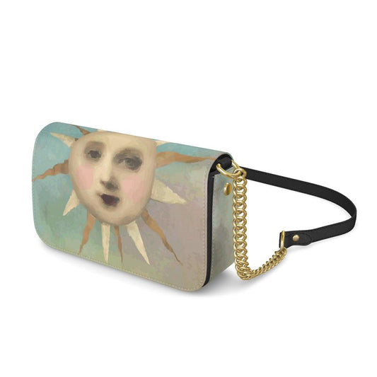 Hot, Sunny & Clear Fantasy Foldover Crossbody Leather Handbag