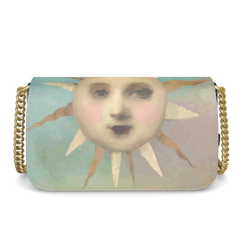 Hot, Sunny & Clear Fantasy Foldover Crossbody Leather Handbag